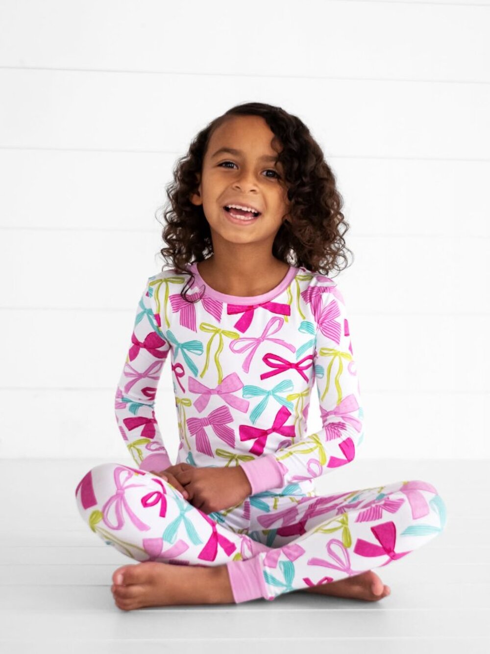 Little Sleepies Ribbons & Bows Two-Piece Pajama Set 2T